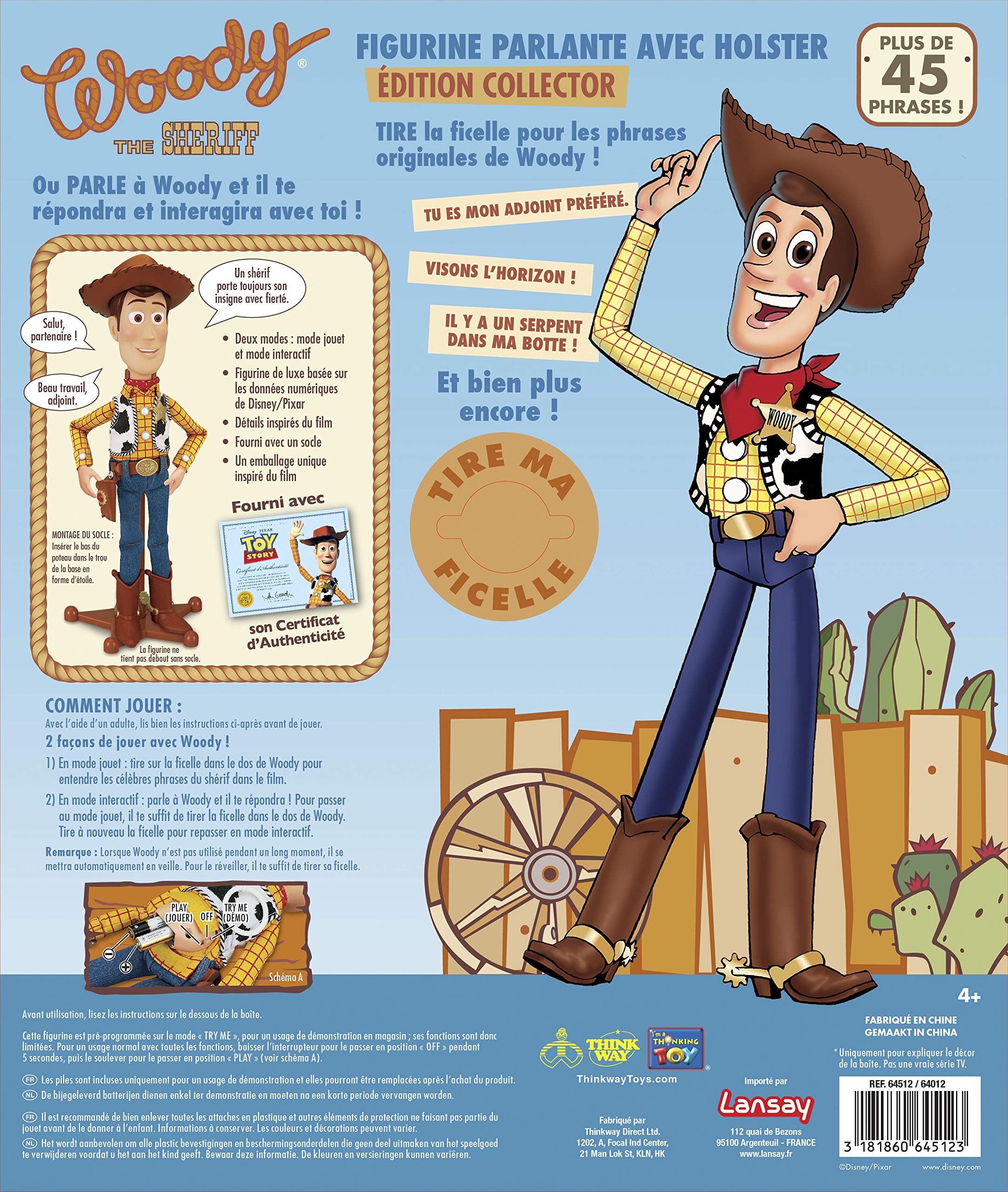 Lansay- Toy Story-Sherif Woody Signature Collection 4 Figurine